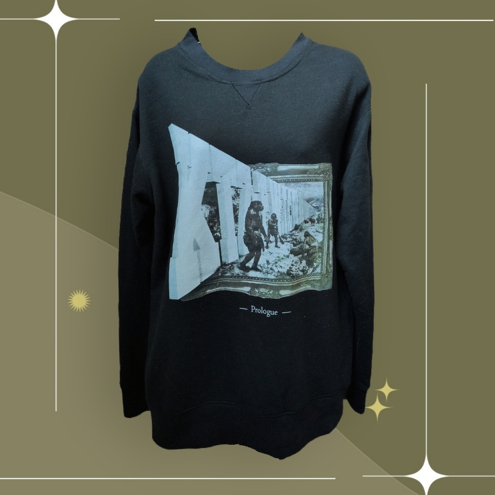 🍋✨ KTZ Mens Streetwear Oversized Prologue Crew Neck Sweater Size XS